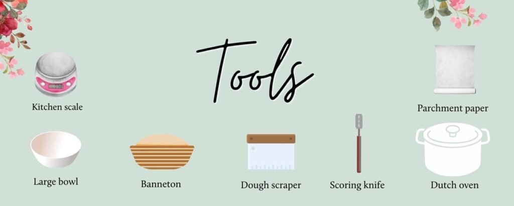 Beginner's sourdough bread tools needed